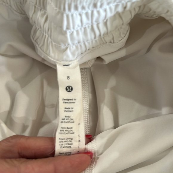 Lululemon Athletica Skirt | WHITE Tennis Skirt High Rise | Size: 8 - Picture 4 of 4